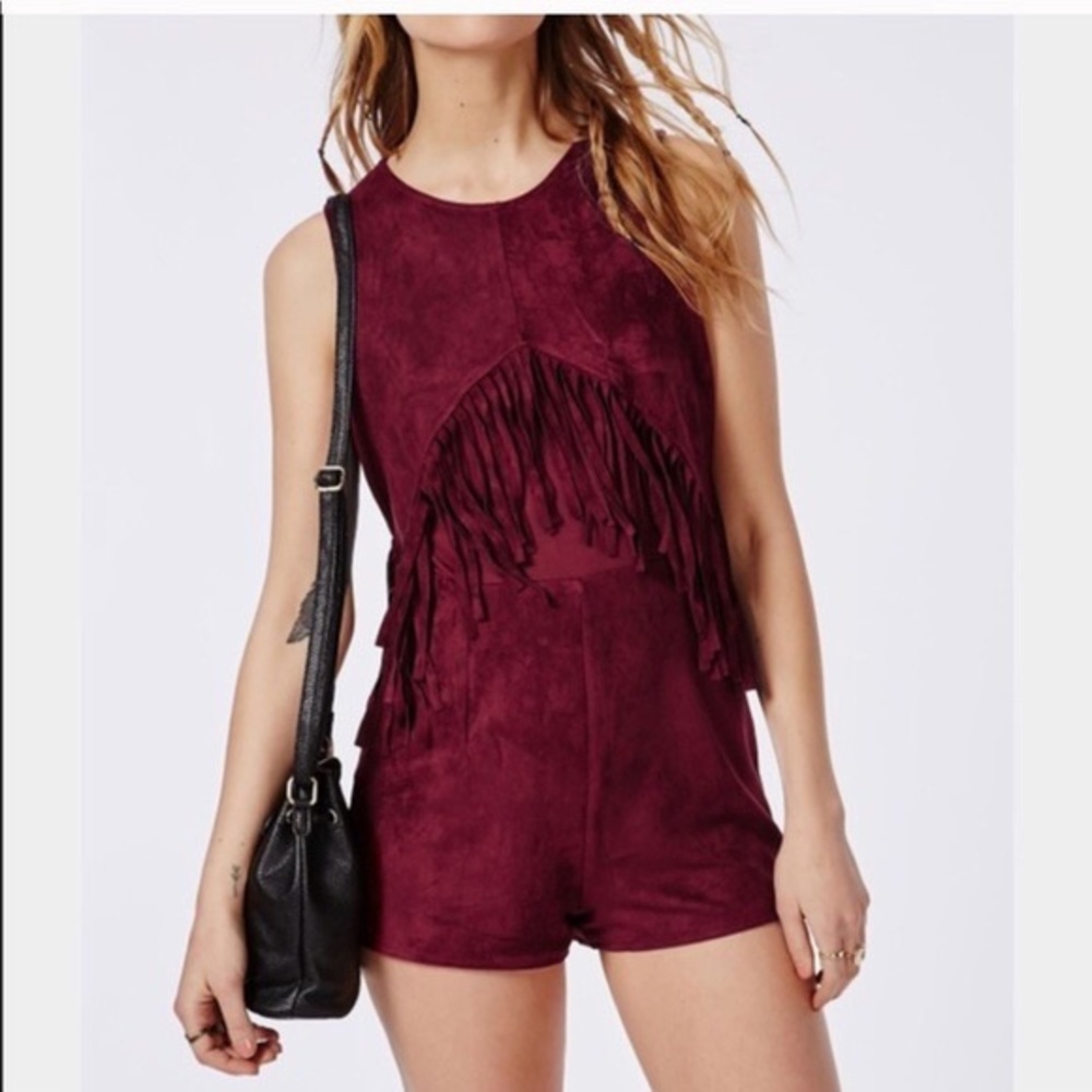 Missguided Fringe Romper- like New!